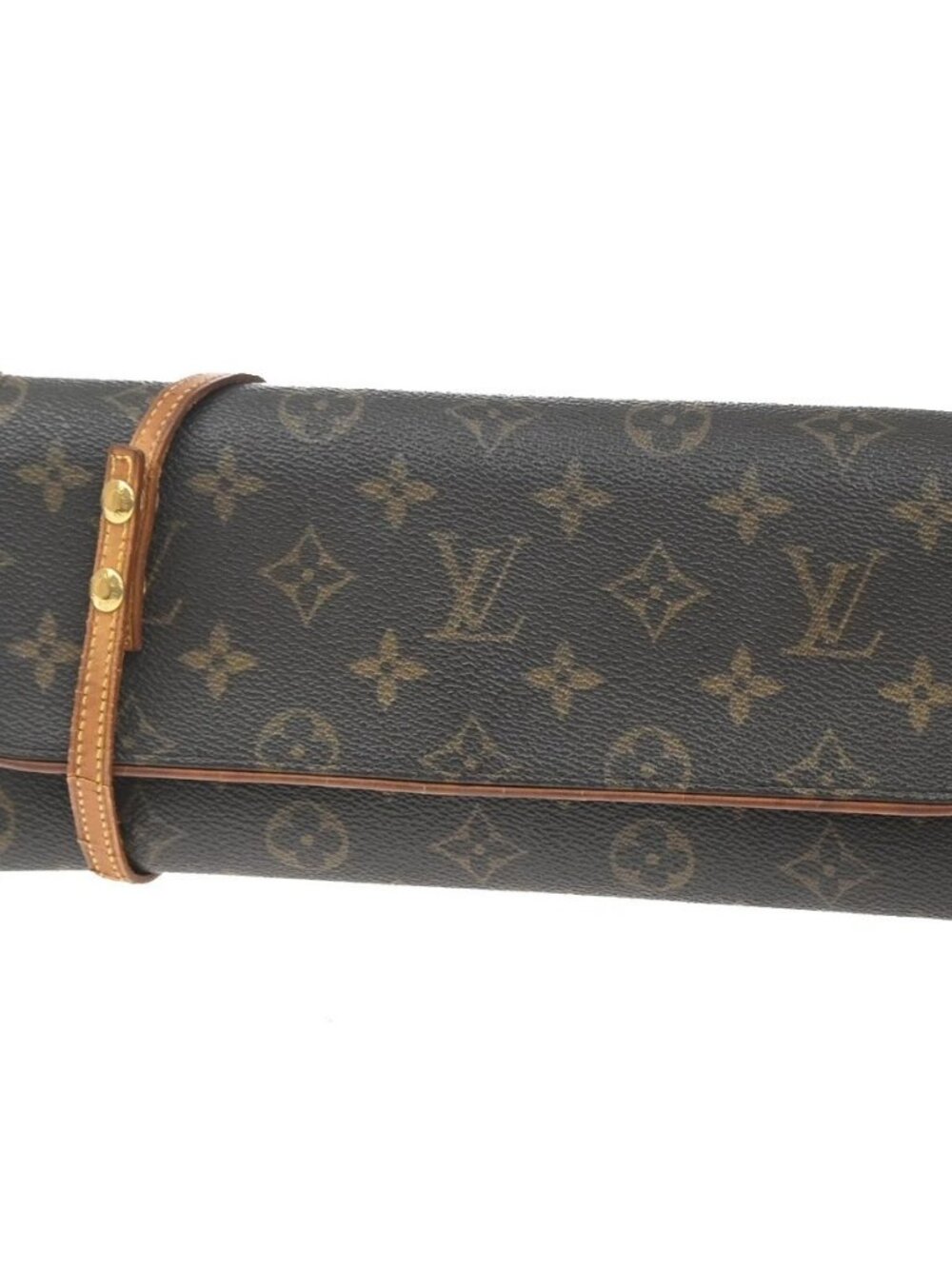 LOUIS VUITTON Pochette Twin GM Clutch Bag Monogram Brown France M51852 34KD555